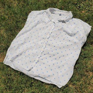 Old Navy Daisy Patterned Short Sleeve Blouse EUC